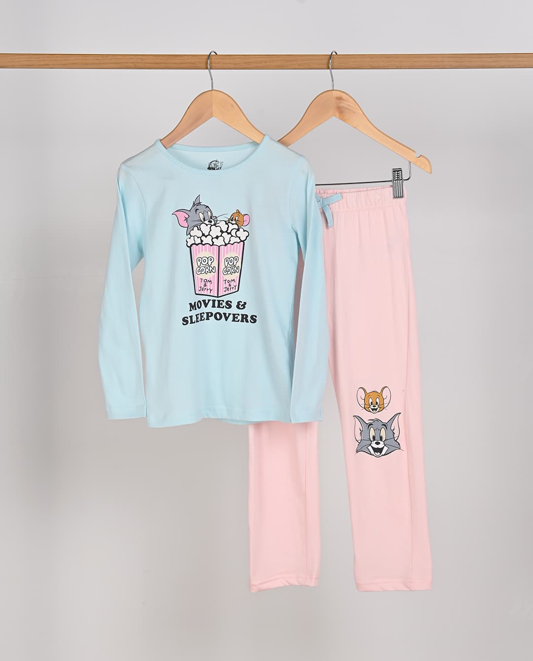 Babies & more Tom & Jerry Long Sleeve Pyjama Set Sky Blue