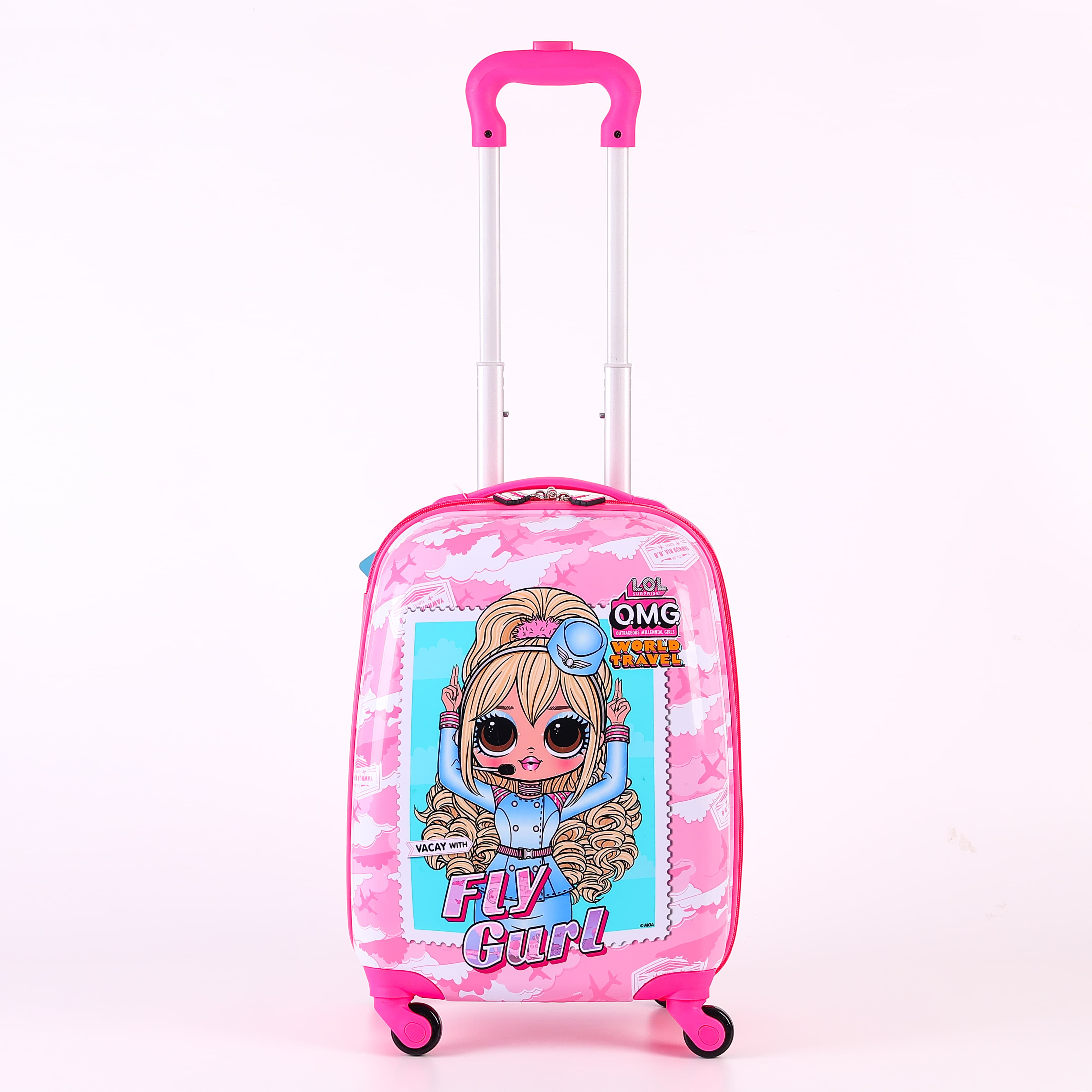 Lol Omg 16" Kids Trolley Case With Reusable Stickers
