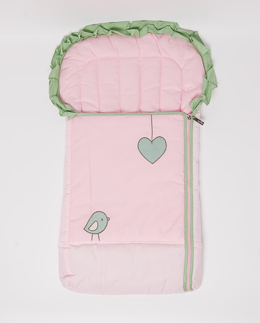 R&B Kids Appliqued Bunny Bird Zippered Nestbag