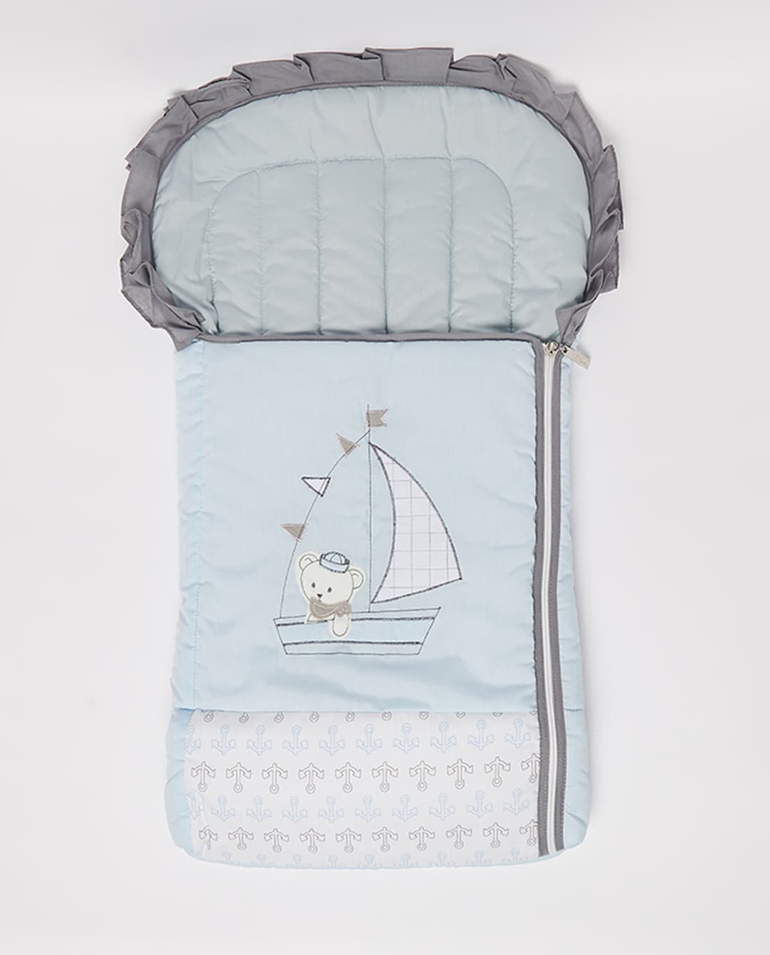 R&B Kids Appliqued Bunny Bird Zippered Nestbag