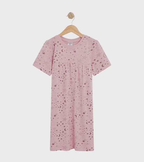 Short Sleeves Girls Nightdress