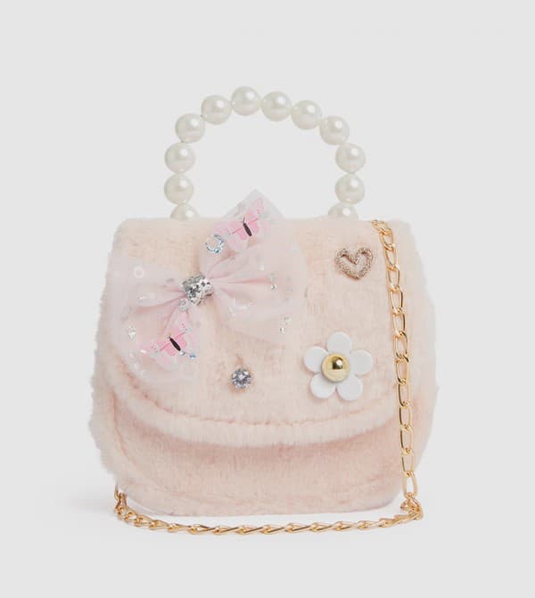 Girls Floral Bow Mini Handbag