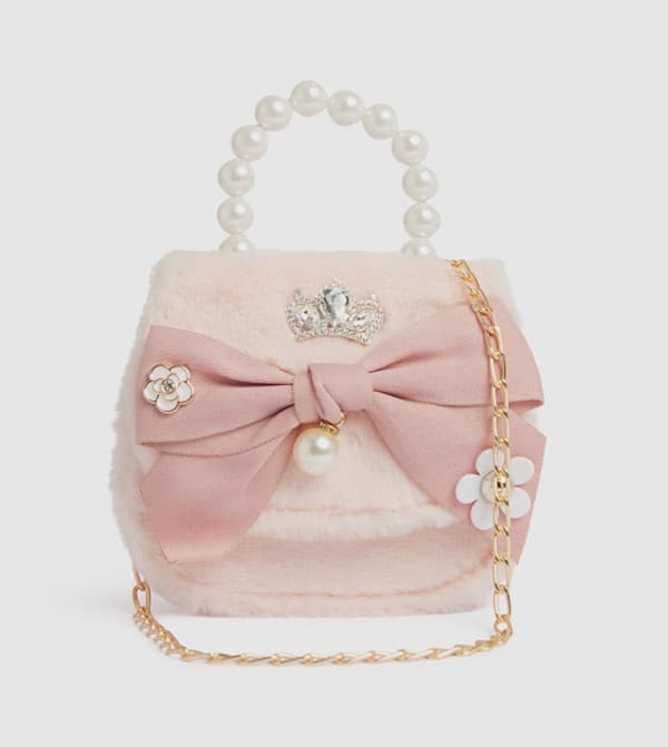 Girls Floral Bow Mini Handbag