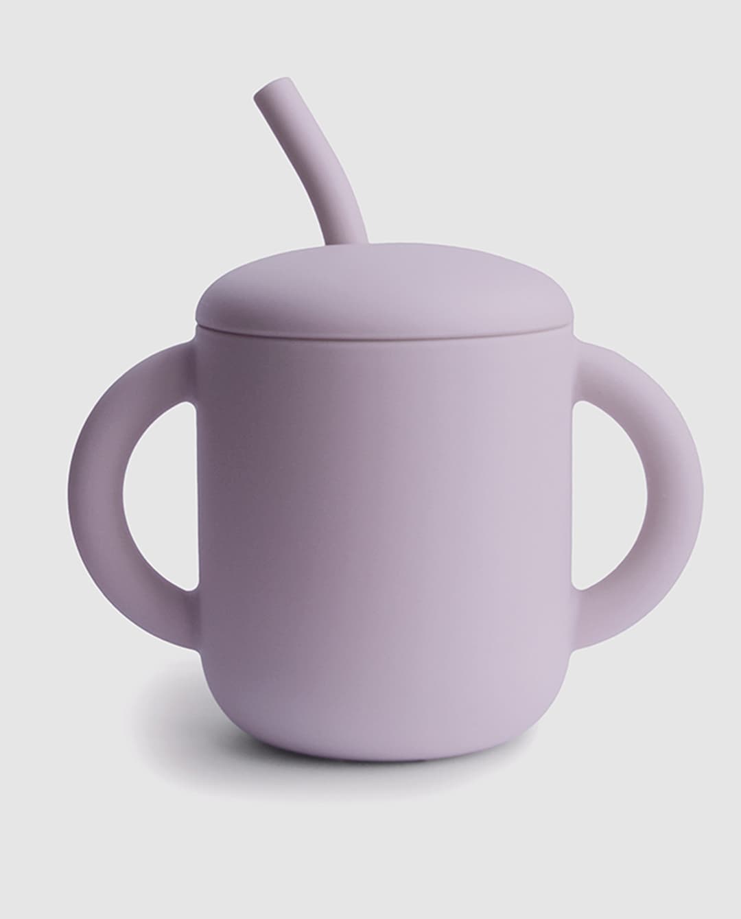 Mushie Silicone Training Cup + Straw Soft Lilac