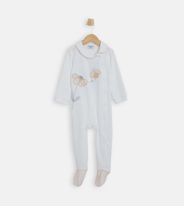 Babies & more Long Sleeve Collar Closefeet Sleepsuit