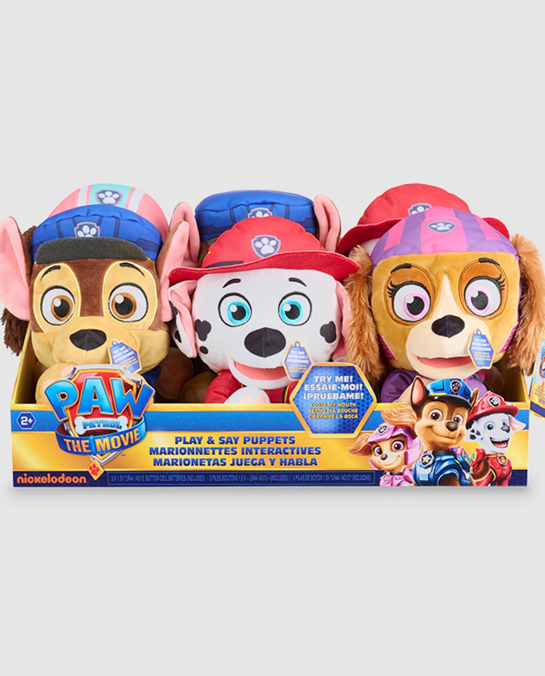 Nickelodeon Paw Patrol Movie Play & Say Puppets Soft Toys