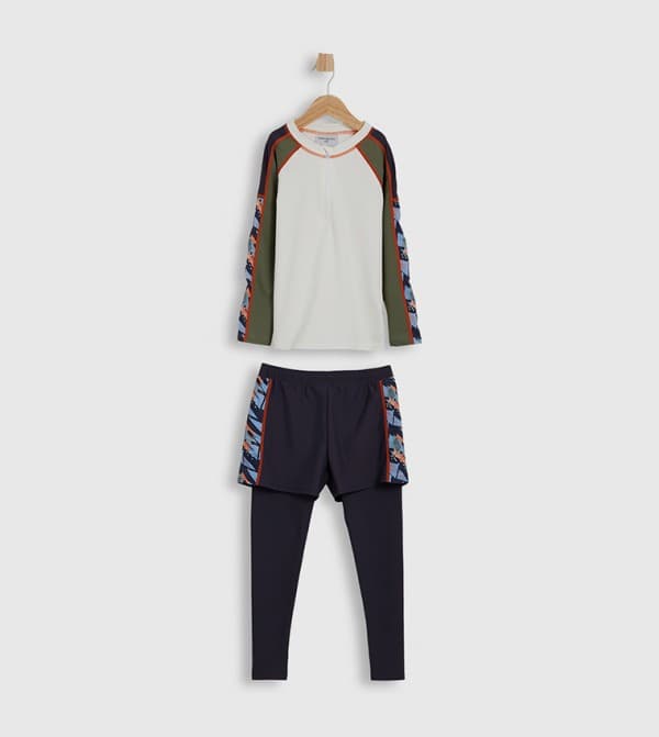 Babies & more Boys Long Sleeve Rash Vest & Swim Shorts Set