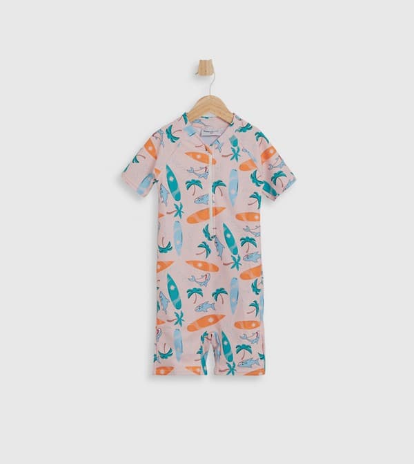 Babies & more Girls Short Sleeve One-Piece Swimsuit