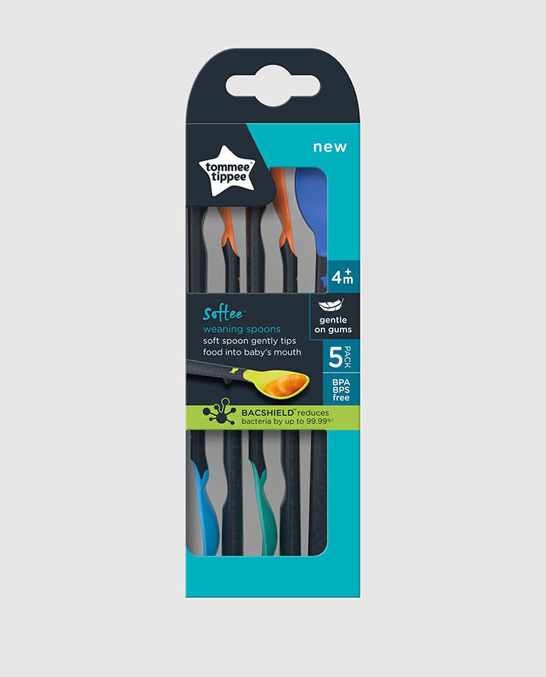 Tommie Tippee Softee Weaning Spoon, 4 M+ ( Pack Of 5)